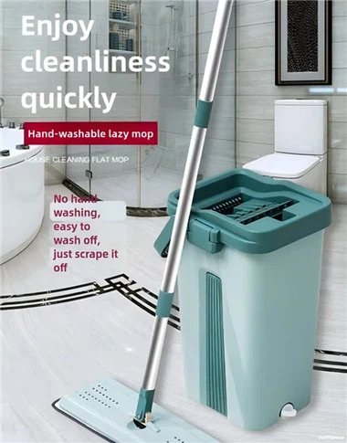 360 bez roku mazgāšanas mop ar kausu